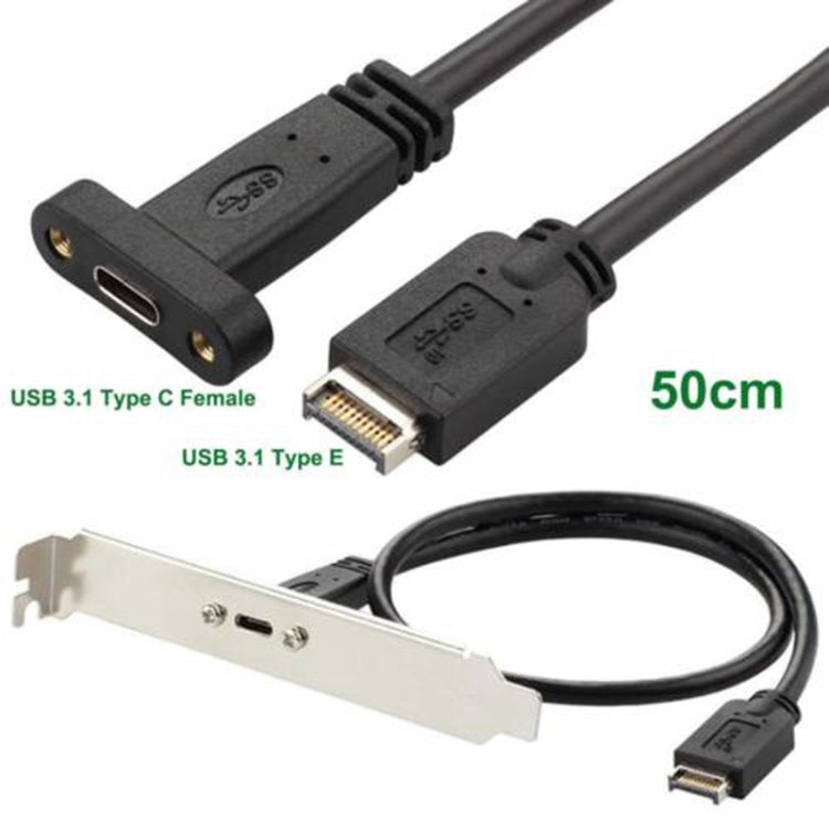 USB 3.1 Type-E To USB-C / Type-C Connector Front Panel Header, 0.3m High Profile Bracket, 0.5m High Profile Bracket, 0.3m Low Profile Bracket, 0.5m Low Profile Bracket