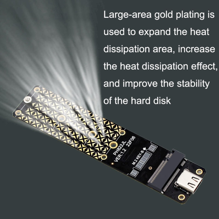 NGFF M.2 Bkey SATA Hard Disk SSD To USB3.1 Type-C / USB-C Expansion Card Conversion Board, SSD To USB3.1