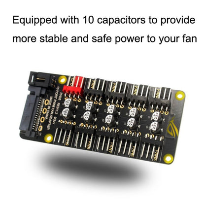 PWM Fan Hub Desktop Computer CPU Fan Expander Supports 3Pin&4Pin, PH35