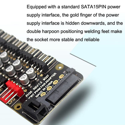 PWM Fan Hub Desktop Computer CPU Fan Expander Supports 3Pin&4Pin, PH35