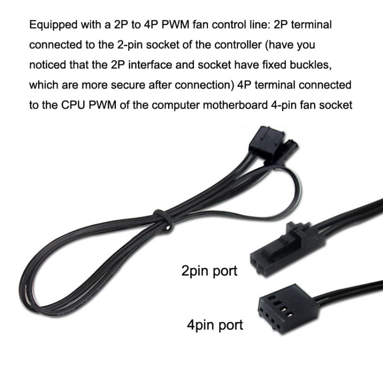 PWM Fan Hub Desktop Computer CPU Fan Expander Supports 3Pin&4Pin, PH35