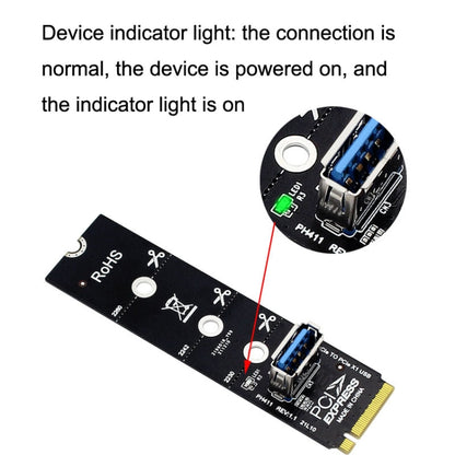 5pcs NGFF M.2 Rotor PCI-E Channel USB3.0 Transfer Card Graphics Extension Transfer, NGFF M.2 to PCI-E Channel
