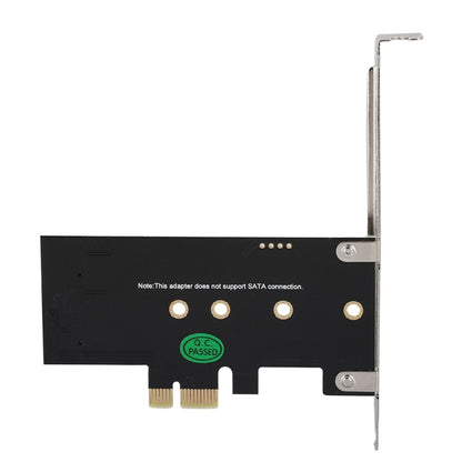 PCI-E 1X To M.2 NVME KEY-M SSD Riser Card Adapter, With Baffle, Without Baffle