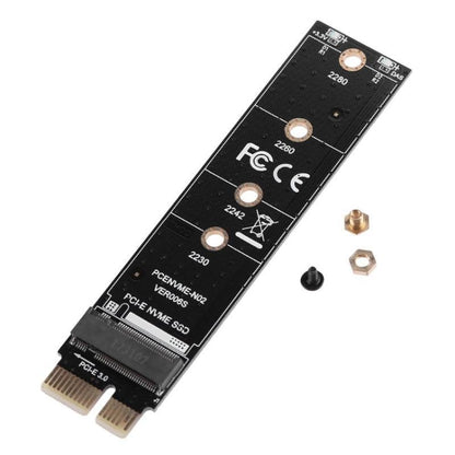 PCI-E 1X To M.2 NVME KEY-M SSD Riser Card Adapter, With Baffle, Without Baffle