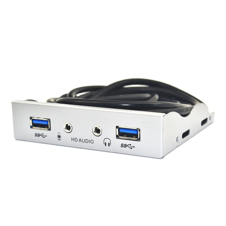 3.5-Inch  2 USB 3.0+HD AUDIO Port Desktop PC Floppy Drive Front Panel, 2 USB 3.0+HD AUDIO Silver White, 2 USB 3.0+HD AUDIO Black