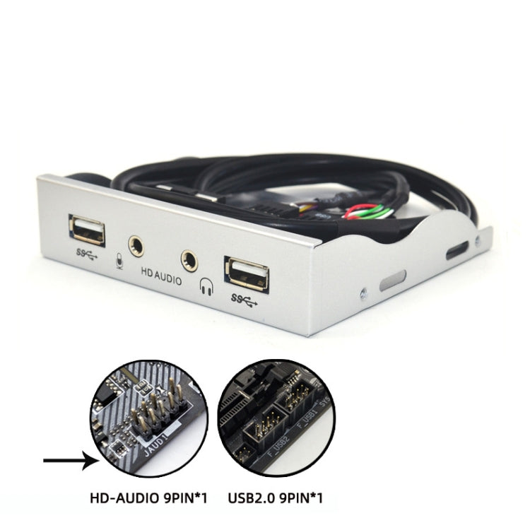 3.5-Inch  2 USB 2.0+HD AUDIO Port Desktop PC Case Floppy Drive Front Panel, 2 USB 2.0+HD AUDIO Black, 2 USB 2.0+HD AUDIO Silver White
