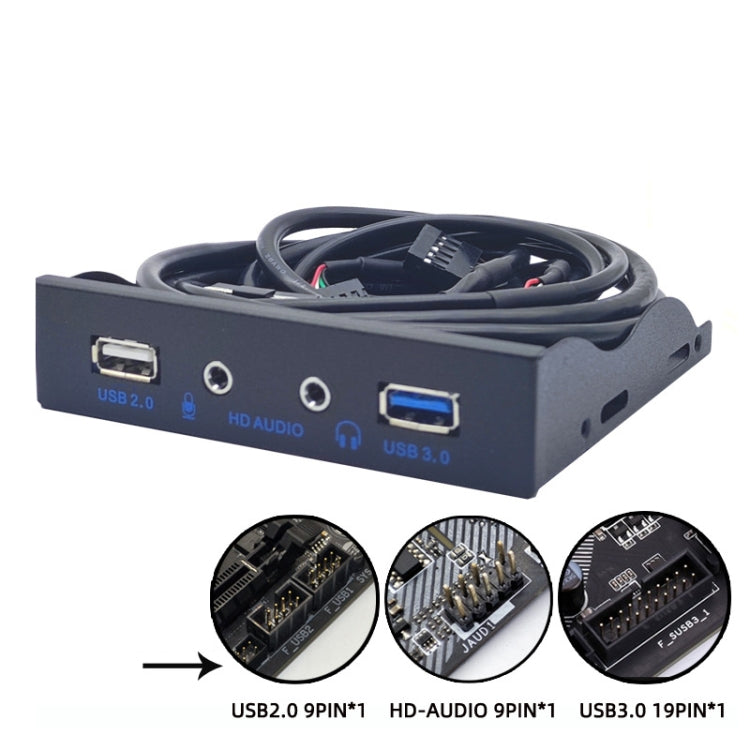 3.5-Inch  USB 2.0+USB 3.0+HD AUDIO Port Desktop PC Case Floppy Drive Front Panel, USB 2.0+USB 3.0+HD AUDIO
