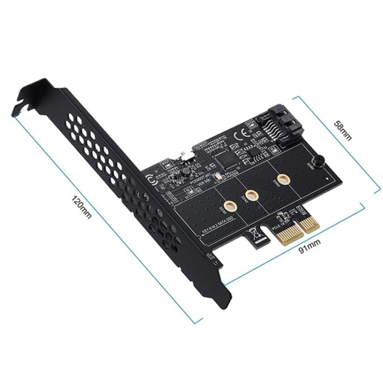 PCI-E to SATA3.0+M2 NGFF Expansion Card 6G Hard Disk Transfer Card, PCEM2ST-A01