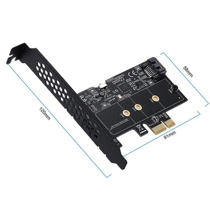 PCI-E to SATA3.0+M2 NGFF Expansion Card 6G Hard Disk Transfer Card, PCEM2ST-A01