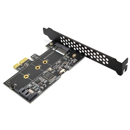PCI-E to SATA3.0+M2 NGFF Expansion Card 6G Hard Disk Transfer Card, PCEM2ST-A01