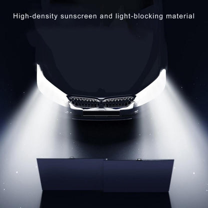 Car Front Windshield Retractable Sun Protection Sunshade Curtain, 70-135cm, 70-135cm+ 4 Mesh Side Curtain