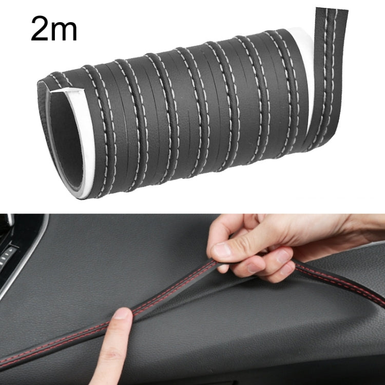 Car Center Console Interior Modification Leather Gap Strip, 0.5m, 2m, 8m
