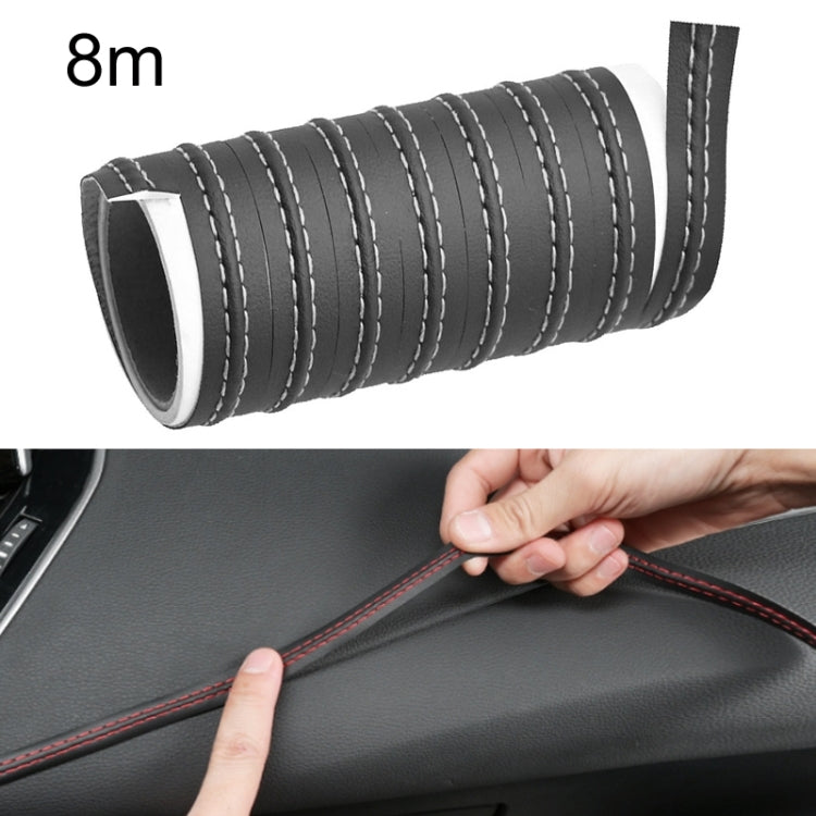 Car Center Console Interior Modification Leather Gap Strip, 0.5m, 2m, 8m