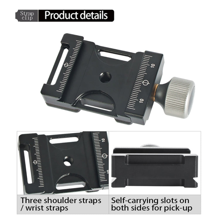 BEXIN QJ-05 Camera Shoulder Strap Clamp Quick Release Plate Clamp Ball Head Adapter, QJ-05