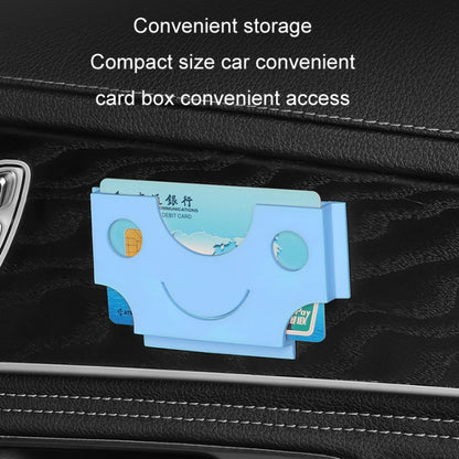 Car Multi-functional Adhesive Bill Card Holder, Smile Black, Smile Beige, Smile Pink, Grid Black, Grid Beige, Grid Pink