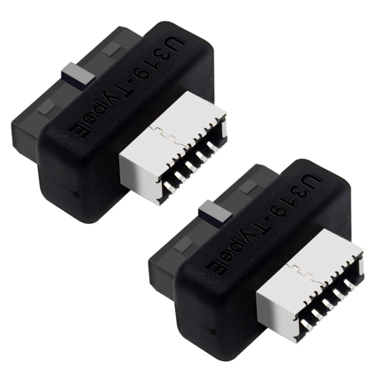 2pcs Mainboard USB3 19P/20P to TYPE-E Adapter Chassis Front TYPE-C/USB-C Plug Port, 2pcs