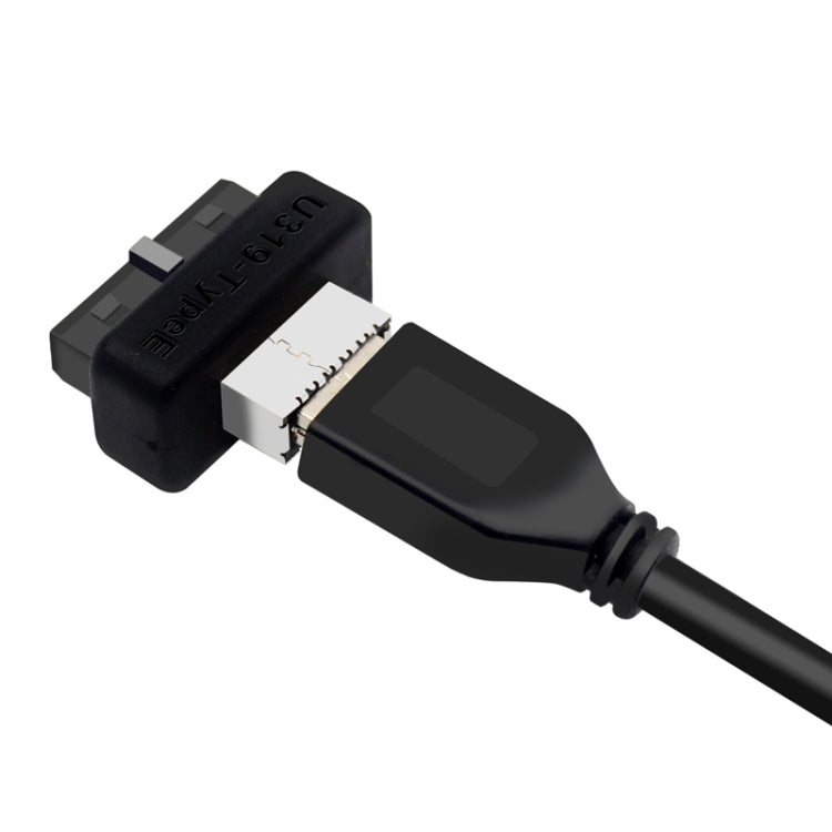 2pcs Mainboard USB3 19P/20P to TYPE-E Adapter Chassis Front TYPE-C/USB-C Plug Port, 2pcs