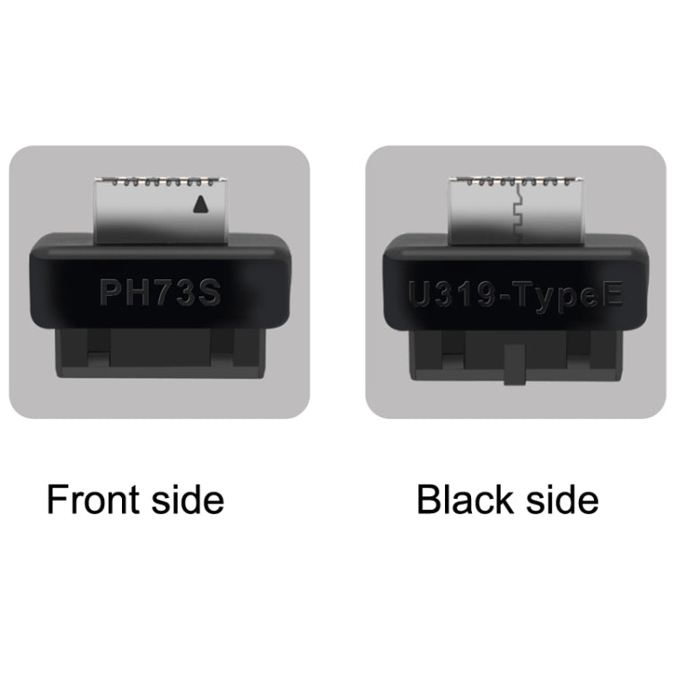 2pcs Mainboard USB3 19P/20P to TYPE-E Adapter Chassis Front TYPE-C/USB-C Plug Port, 2pcs