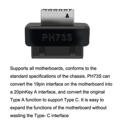 2pcs Mainboard USB3 19P/20P to TYPE-E Adapter Chassis Front TYPE-C/USB-C Plug Port, 2pcs