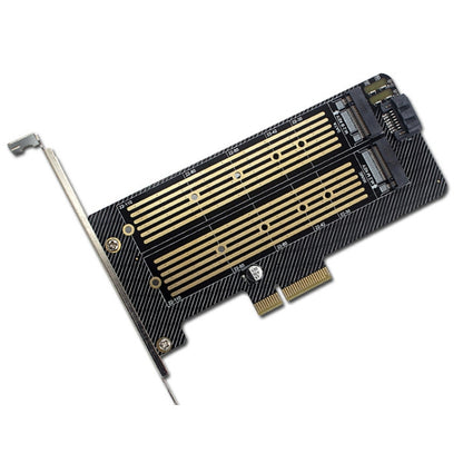M.2 NVME NGFF SSD To PCIE SATA Dual Disk Conversion Expansion Card Supports MKEY BKEY Wiring, PH39