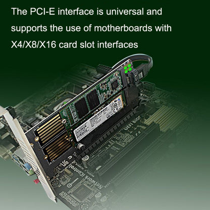 M.2 NVME NGFF SSD To PCIE SATA Dual Disk Conversion Expansion Card Supports MKEY BKEY Wiring, PH39
