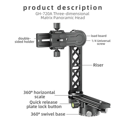 BEXIN  GH-720A Tripod Head  720 Degree Rotating Panorama Head, GH-720A