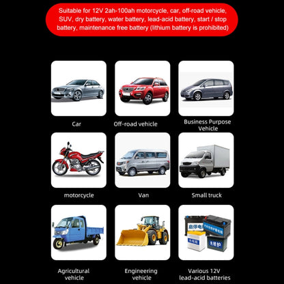 E-FAST 12V Motorcycle Car Battery Charger, EU Plug, US Plug, AU Plug, UK Plug, JPN Plug