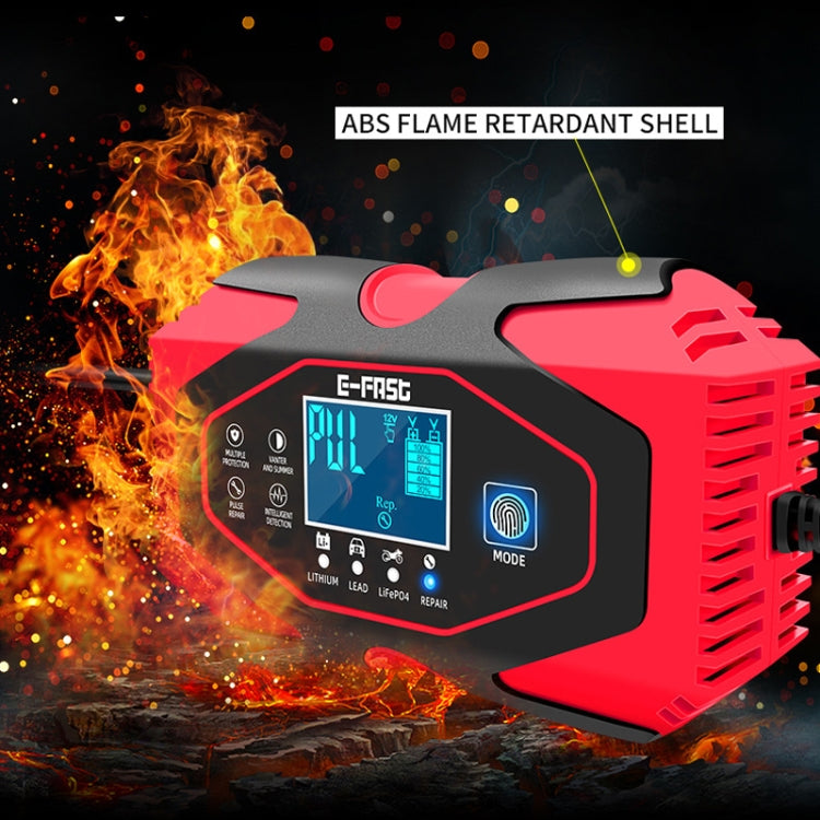E-FAST 12V/24V Car Battery Motorcycle Lithium Battery Charger, EU Plug, US Plug, AU Plug, UK Plug, JPN Plug