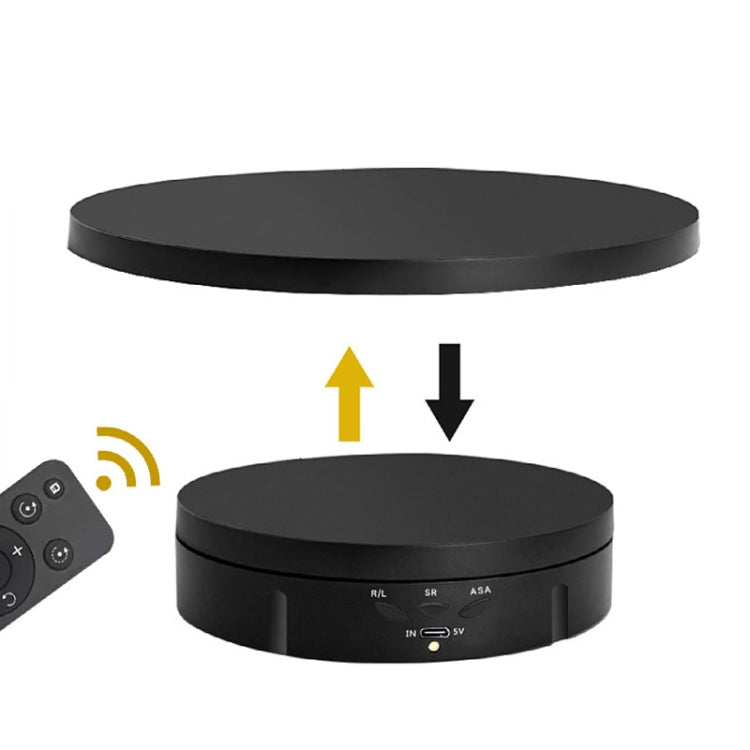 2 In 1 Plug In Turntable Rotary Jewelry Live Shooting Display Stand, Plug In Black Button, Plug In White Button, Plug In Black Remote Control, Plug In White Remote Control