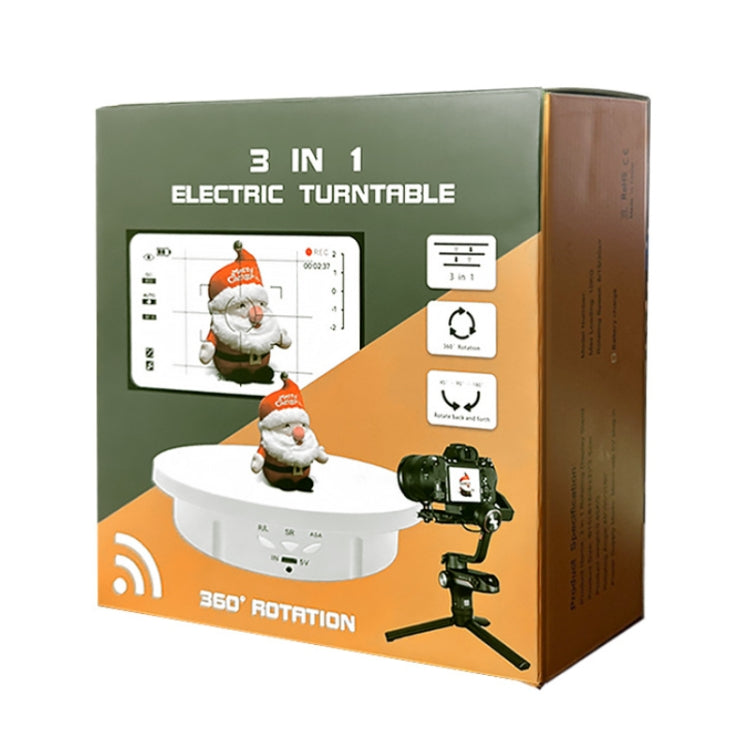 2 In 1 Plug In Turntable Rotary Jewelry Live Shooting Display Stand, Plug In Black Button, Plug In White Button, Plug In Black Remote Control, Plug In White Remote Control