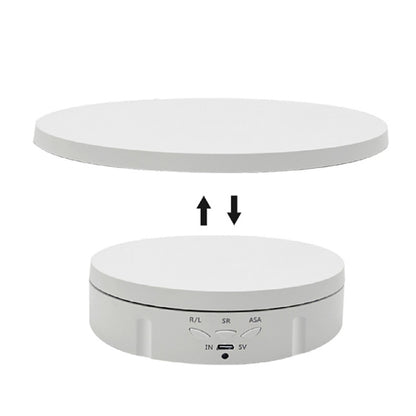 2 In 1 Charging Turntable Rotary Jewelry Live Shooting Display Stand, Charging Black Button, Charging White Button, Charging Black Remote Control, Charging White Remote Control