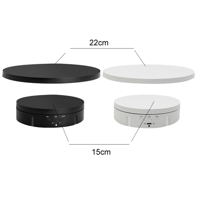 2 In 1 Charging Turntable Rotary Jewelry Live Shooting Display Stand, Charging Black Button, Charging White Button, Charging Black Remote Control, Charging White Remote Control