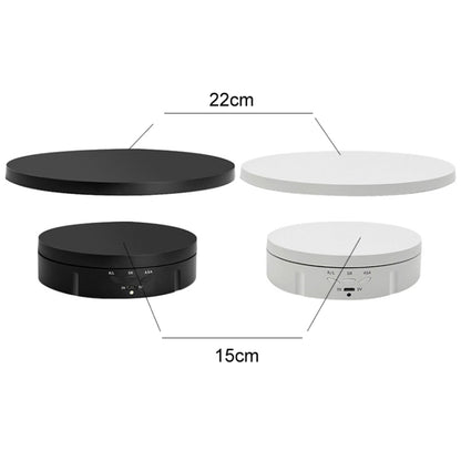 2 In 1 Charging Turntable Rotary Jewelry Live Shooting Display Stand, Charging Black Button, Charging White Button, Charging Black Remote Control, Charging White Remote Control