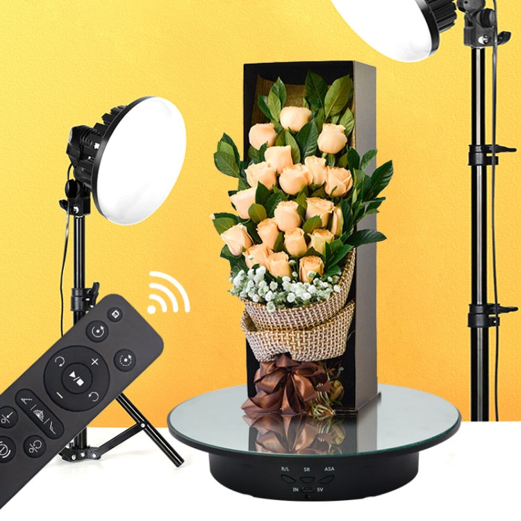 20cm Remote Control Electric Turntable Live Shooting Rotating Display Stand