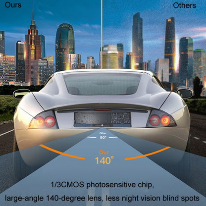 Solar Integrated License Plate Frame Vehicle Camera Wireless Reversing Display, RC03