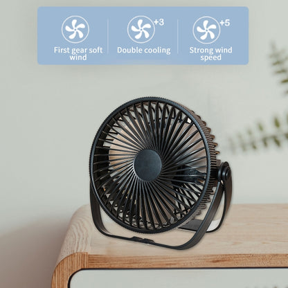 3-in-1 Electric Fan Wall Mounted Desktop Quiet Brushless Turbine Mini Fan, USB Plug, Rechargeable