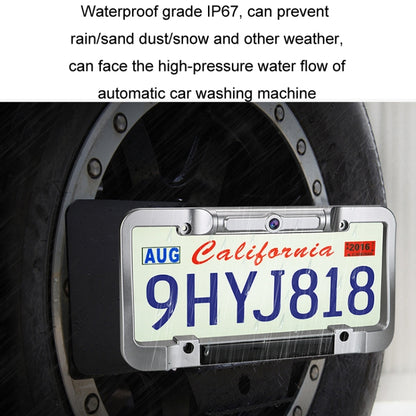 Solar License Plate Frame Wireless Transmission Reversing Camera Display, BC02