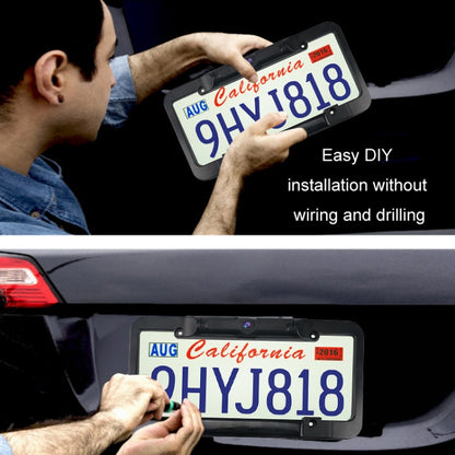 Solar License Plate Frame Wireless Transmission Reversing Camera Display, BC02