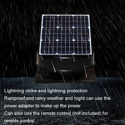 Solar Roof Exhaust Fan Aluminum Alloy Exhaust Switching Fan Negative Pressure Fan, SRVF-320