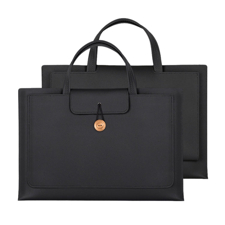 Elastic Button Laptop Waterproof PU Handbag, 13.3/14 inch, 15.4/16 inch