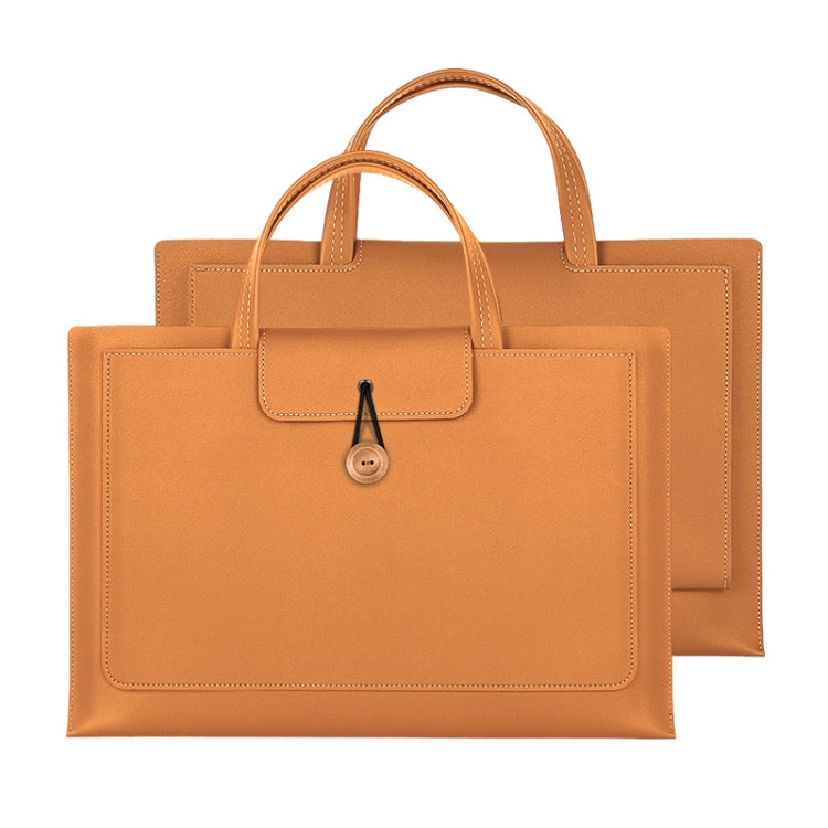 Elastic Button Laptop Waterproof PU Handbag, 13.3/14 inch, 15.4/16 inch
