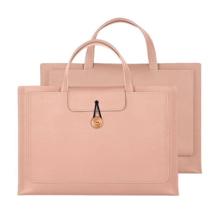 Elastic Button Laptop Waterproof PU Handbag, 13.3/14 inch, 15.4/16 inch