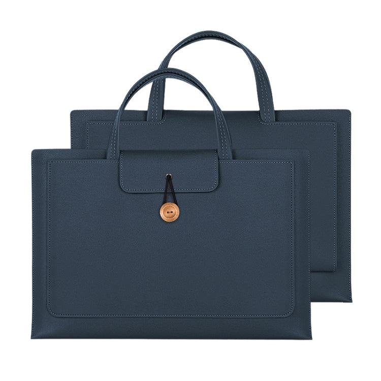 Elastic Button Laptop Waterproof PU Handbag, 13.3/14 inch, 15.4/16 inch