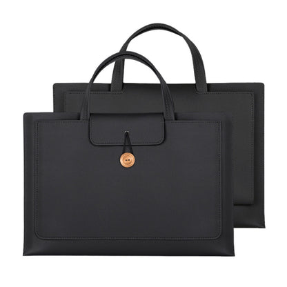 Elastic Button Laptop Waterproof PU Handbag, 13.3/14 inch, 15.4/16 inch