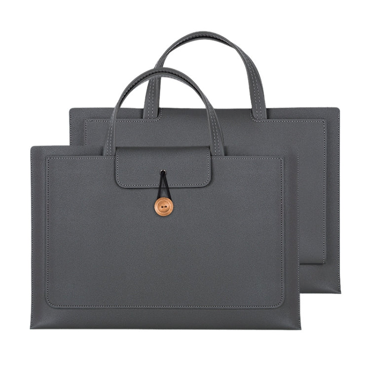 Elastic Button Laptop Waterproof PU Handbag, 13.3/14 inch, 15.4/16 inch