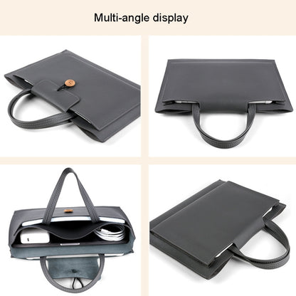 Elastic Button Laptop Waterproof PU Handbag, 13.3/14 inch, 15.4/16 inch
