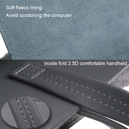 Elastic Button Laptop Waterproof PU Handbag, 13.3/14 inch, 15.4/16 inch