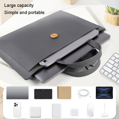 Elastic Button Laptop Waterproof PU Handbag, 13.3/14 inch, 15.4/16 inch