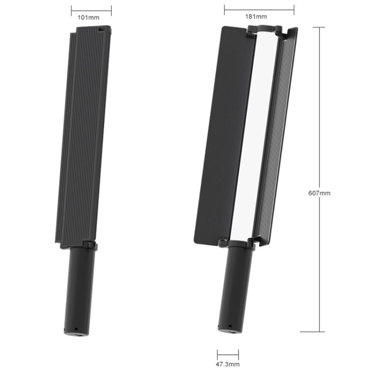 24W 72 LEDs Handheld Full-color RGB Stick Light Photography Light with Barndoor, LP600
