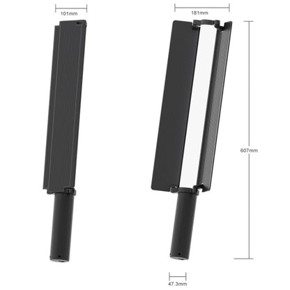 24W 72 LEDs Handheld Full-color RGB Stick Light Photography Light with Barndoor, LP600